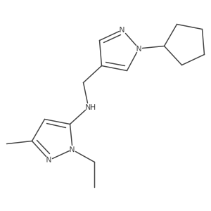 N-[(1-cyclopentyl-1H-pyrazol-4-yl)methyl]-1-ethyl-3-methyl-1H-pyrazol-5-amine Structure