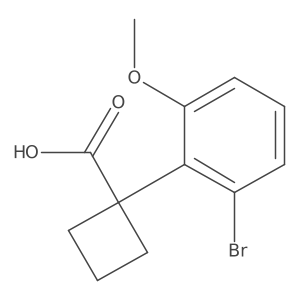 1-(2-Bromo-6-methoxyphenyl)cyclobutane-1-carboxylic acid结构式