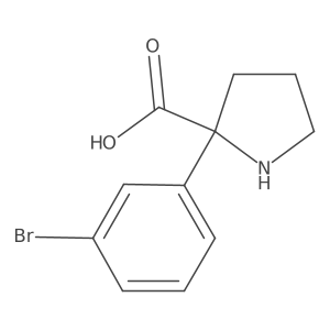 2-(3-Bromophenyl)pyrrolidine-2-carboxylic acid结构式