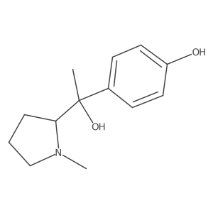4-{1-hydroxy-1-[(2R)-1-methylpyrrolidin-2-yl]ethyl}phenol Structure