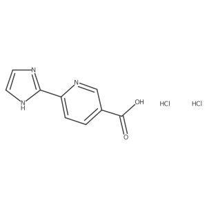 6-(1H-imidazol-2-yl)pyridine-3-carboxylic acid dihydrochloride结构式