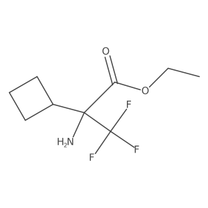 Ethyl 2-amino-2-cyclobutyl-3,3,3-trifluoropropanoate Structure