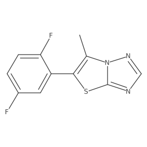 5-(2,5-Difluorophenyl)-6-methylthiazolo[3,2-B][1,2,4]triazole结构式