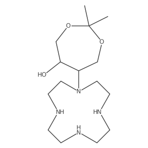 (5R,6S)-2,2-Dimethyl-6-(1,4,7,10-tetraazacyclododec-1-yl)-1,3-dioxepan-5-ol结构式
