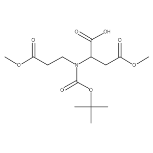 (S)-2-((tert-Butoxycarbonyl)(3-methoxy-3-oxopropyl)amino)-4-methoxy-4-oxobutanoic acid Structure