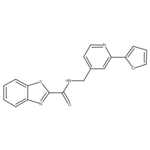 N-((2-(furan-2-yl)pyridin-4-yl)methyl)benzo[d]thiazole-2-carboxamide Structure
