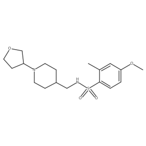 4-methoxy-2-methyl-N-((1-(tetrahydrofuran-3-yl)piperidin-4-yl)methyl)benzenesulfonamide Structure
