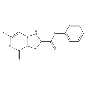 6-methyl-4-oxo-N-phenyl-2,3,3a,5-tetrahydro-1H-pyrazolo[1,5-a]pyrazine-2-carboxamide Structure