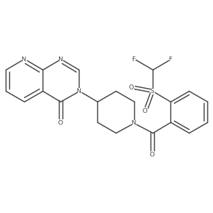 3-(1-(2-((difluoromethyl)sulfonyl)benzoyl)piperidin-4-yl)pyrido[2,3-d]pyrimidin-4(3H)-one Structure