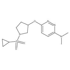 6-((1-(cyclopropylsulfonyl)pyrrolidin-3-yl)oxy)-N,N-dimethylpyridazin-3-amine结构式