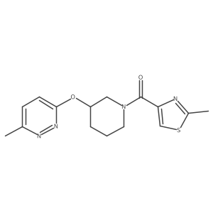 (3-((6-Methylpyridazin-3-yl)oxy)piperidin-1-yl)(2-methylthiazol-4-yl)methanone Structure