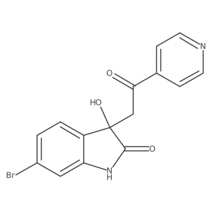 6-Bromo-3-hydroxy-3-(2-oxo-2-(pyridin-4-yl)ethyl)indolin-2-one Structure