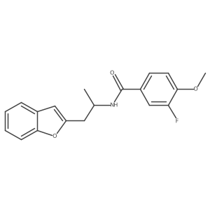 N-(1-(benzofuran-2-yl)propan-2-yl)-3-fluoro-4-methoxybenzamide Structure