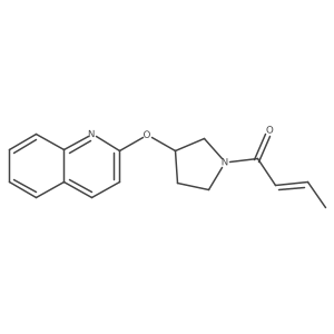 (E)-1-(3-(quinolin-2-yloxy)pyrrolidin-1-yl)but-2-en-1-one Structure
