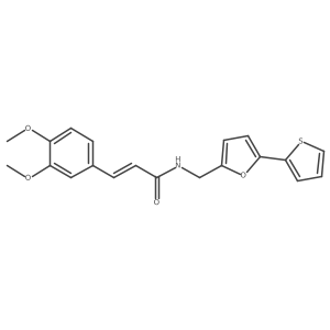 (E)-3-(3,4-dimethoxyphenyl)-N-((5-(thiophen-2-yl)furan-2-yl)methyl)acrylamide Structure