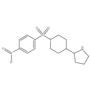 1-(4-Nitrobenzenesulfonyl)-4-(pyrrolidin-2-yl)piperidine Structure