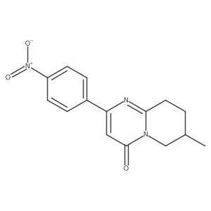 7-Methyl-2-(4-nitrophenyl)-4H,6H,7H,8H,9H-pyrido[1,2-a]pyrimidin-4-one结构式