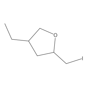 4-Ethyl-2-(iodomethyl)oxolane结构式