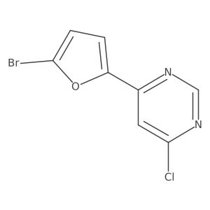 4-(5-Bromofuran-2-yl)-6-chloropyrimidine结构式