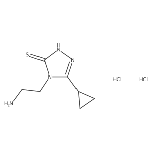 4-(2-aminoethyl)-5-cyclopropyl-4H-1,2,4-triazole-3-thiol dihydrochloride Structure