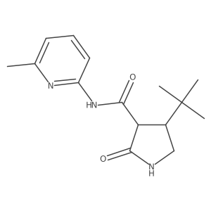 4-tert-butyl-N-(6-methylpyridin-2-yl)-2-oxopyrrolidine-3-carboxamide结构式