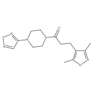 3-(3,5-Dimethyl-1,2-oxazol-4-yl)-1-[4-(1,2,5-thiadiazol-3-yl)piperazin-1-yl]propan-1-one Structure