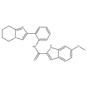 6-methoxy-N-(2-(5,6,7,8-tetrahydroimidazo[1,2-a]pyridin-2-yl)phenyl)-1H-indole-2-carboxamide结构式