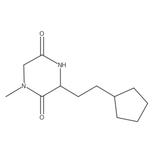 3-(2-Cyclopentylethyl)-1-methylpiperazine-2,5-dione结构式
