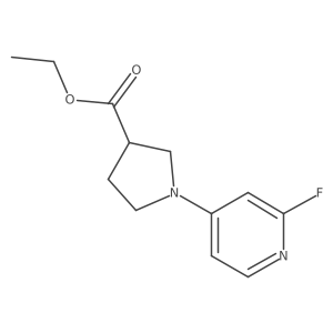 Ethyl 1-(2-fluoropyridin-4-yl)pyrrolidine-3-carboxylate结构式