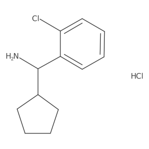 (2-Chlorophenyl)(cyclopentyl)methanamine hydrochloride结构式