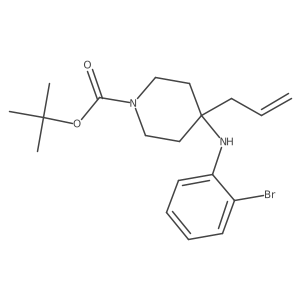 1-Tert-butoxycarbonyl-4-allyl-4-(2-bromophenylamino)piperidine结构式