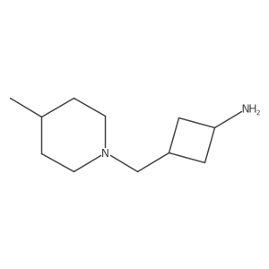 (1r,3r)-3-[(4-Methylpiperidin-1-yl)methyl]cyclobutan-1-amine结构式