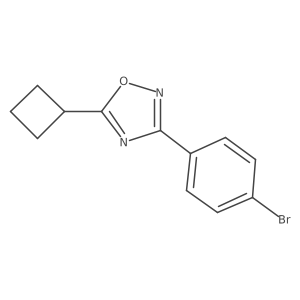 3-(4-Bromophenyl)-5-cyclobutyl-1,2,4-oxadiazole Structure
