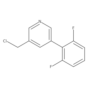 3-(Chloromethyl)-5-(2,6-difluorophenyl)pyridine结构式