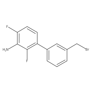 3-[3-(Bromomethyl)phenyl]-2,6-difluoroaniline结构式