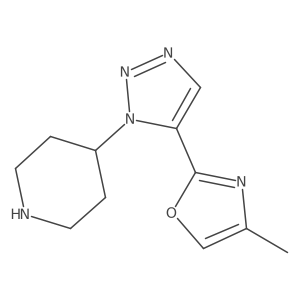 4-[5-(4-methyl-1,3-oxazol-2-yl)-1H-1,2,3-triazol-1-yl]piperidine Structure