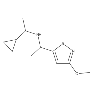 (1-Cyclopropylethyl)[1-(3-methoxy-1,2-thiazol-5-yl)ethyl]amine Structure