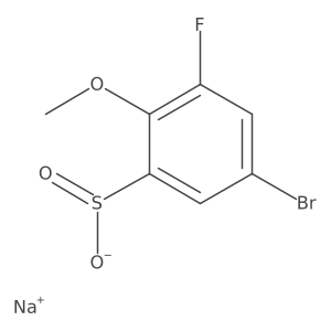 Sodium 5-bromo-3-fluoro-2-methoxybenzene-1-sulfinate Structure