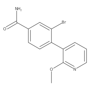 3-Bromo-4-(2-methoxypyridin-3-yl)benzamide Structure