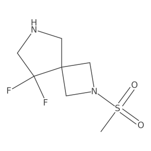 8,8-Difluoro-2-methanesulfonyl-2,6-diazaspiro[3.4]octane结构式