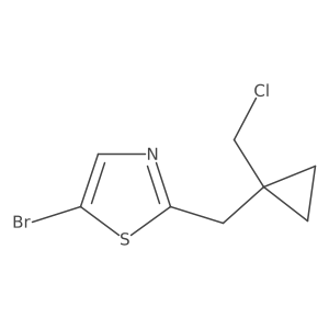 5-Bromo-2-{[1-(chloromethyl)cyclopropyl]methyl}-1,3-thiazole Structure