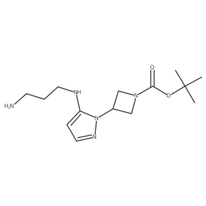 tert-butyl 3-{5-[(3-aminopropyl)amino]-1H-pyrazol-1-yl}azetidine-1-carboxylate Structure