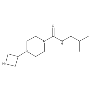 4-(azetidin-3-yl)-N-(2-methylpropyl)piperazine-1-carboxamide结构式