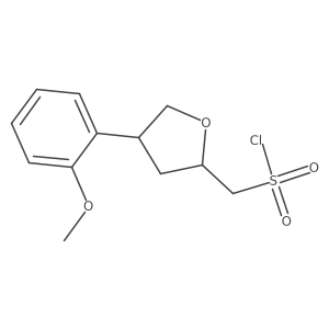 [4-(2-Methoxyphenyl)oxolan-2-yl]methanesulfonyl chloride Structure