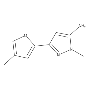 1-methyl-3-(4-methylfuran-2-yl)-1H-pyrazol-5-amine结构式