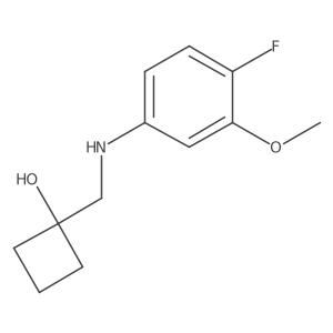 1-{[(4-Fluoro-3-methoxyphenyl)amino]methyl}cyclobutan-1-ol结构式