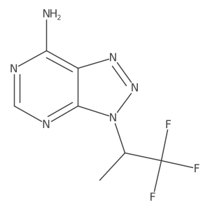 3-(1,1,1-trifluoropropan-2-yl)-3H-[1,2,3]triazolo[4,5-d]pyrimidin-7-amine结构式