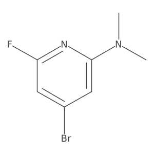 4-Bromo-6-fluoro-N,N-dimethylpyridin-2-amine结构式