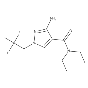 3-Amino-N,N-diethyl-1-(2,2,2-trifluoroethyl)-1H-pyrazole-4-carboxamide结构式