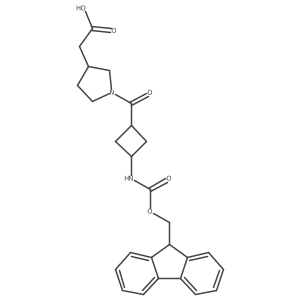 2-{1-[3-({[(9H-fluoren-9-yl)methoxy]carbonyl}amino)cyclobutanecarbonyl]pyrrolidin-3-yl}acetic acid Structure